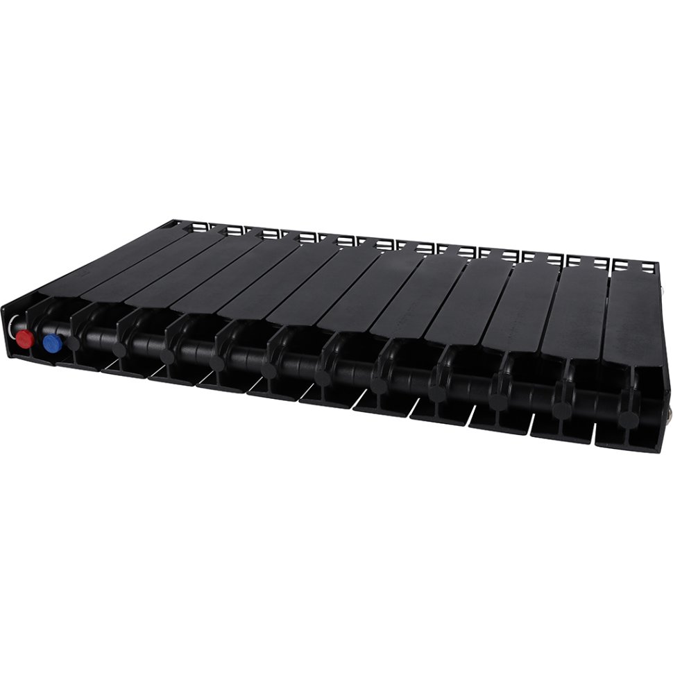 Биметаллический радиатор отопления Rifar Supremo Ventil SVR 500 12 секций нижнее правое подключение антрацит в ДНР