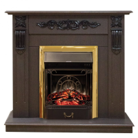 Каминокомплект RealFlame Dominica STD/EUG DN с очагом Majestic Lux Brass S в ДНР