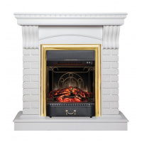 Каминокомплект RealFlame Jazz WT с очагом Majestic Lux Brass S в ДНР