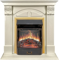 Каминокомплект Royal Flame Dublin RUSTIC (Разборный) с очагом Majestic FX M Brass слоновая кость в ДНР