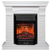 Электрокамин RealFlame Jazz WT белый с очагом Majestic Lux Black Электрокамин RealFlame Jazz WT белый с очагом Majestic Lux Black