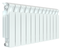 Биметаллический радиатор отопления Rifar Monolit 300 12 секций боковое подключение белый RAL 9016 в ДНР