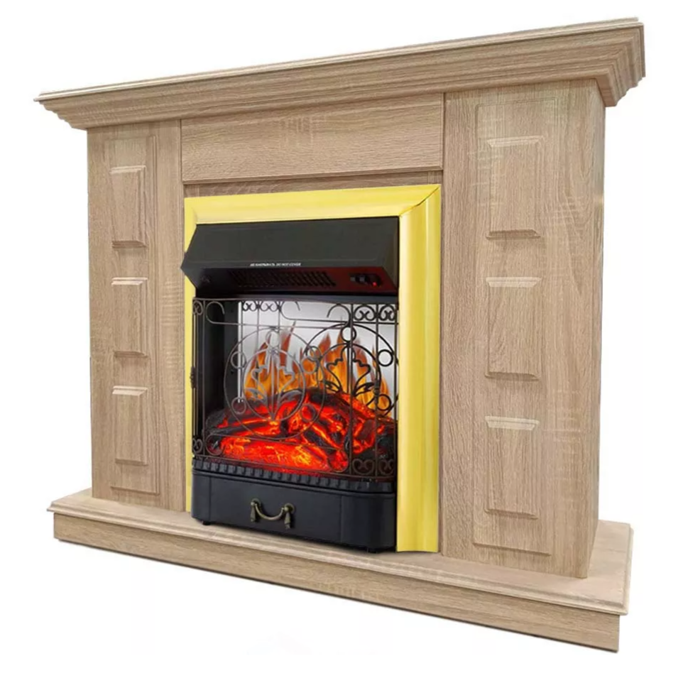 Каминокомплект Хорошие Камины Юпитер с очагом Royal Flame Majestic FX M Brass сосна в ДНР
