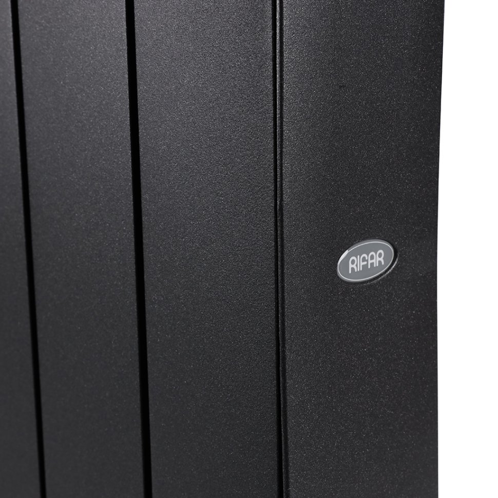 Биметаллический радиатор отопления Rifar Supremo Ventil SVR 500 12 секций нижнее правое подключение антрацит в ДНР