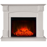 Электрокамин RealFlame Carolina 24/25,5 WT бьянко с очагом Evrika 25,5 LED Электрокамин RealFlame Carolina 24/25,5 WT бьянко с очагом Evrika 25,5 LED