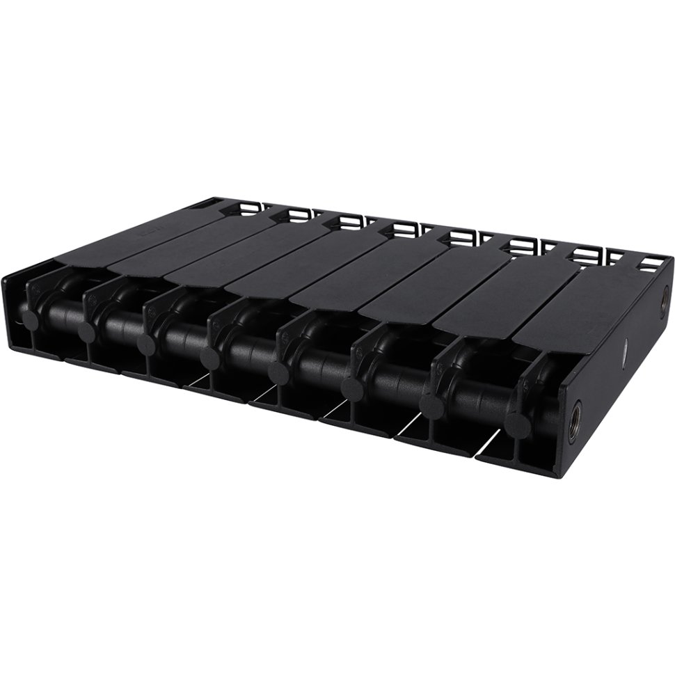 Биметаллический радиатор отопления Rifar Supremo 350 боковое подключение 8 секций антрацит в ДНР