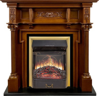 Каминокомплект Royal Flame Oxford с очагом Majestic FX M Brass орех в ДНР
