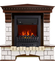 Каминокомплект Royal Flame Pierre Luxe угловой с очагом Aspen Black в ДНР