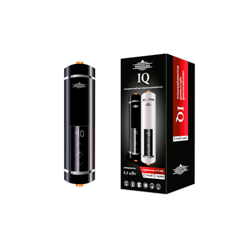 Проточный электрический водонагреватель Primoclima IQ 5.5 кВт черный в ДНР
