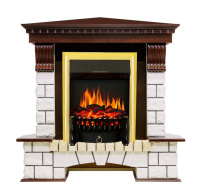 Каминокомплект Royal Flame Pierre Luxe угловой с очагом Fobos FX Brass в ДНР