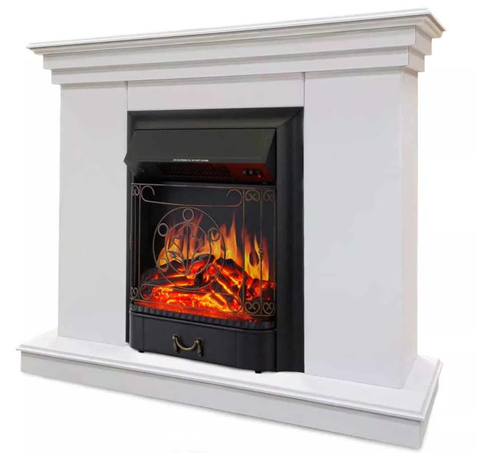Каминокомплект Хорошие Камины Марс с очагом Royal Flame Majestic FX Black белый в ДНР
