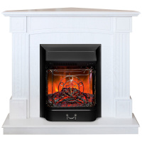 Электрокамин RealFlame Andrea Corner WT фактурный белый с очагом Majestic Lux Black Электрокамин RealFlame Andrea Corner WT фактурный белый с очагом Majestic Lux Black