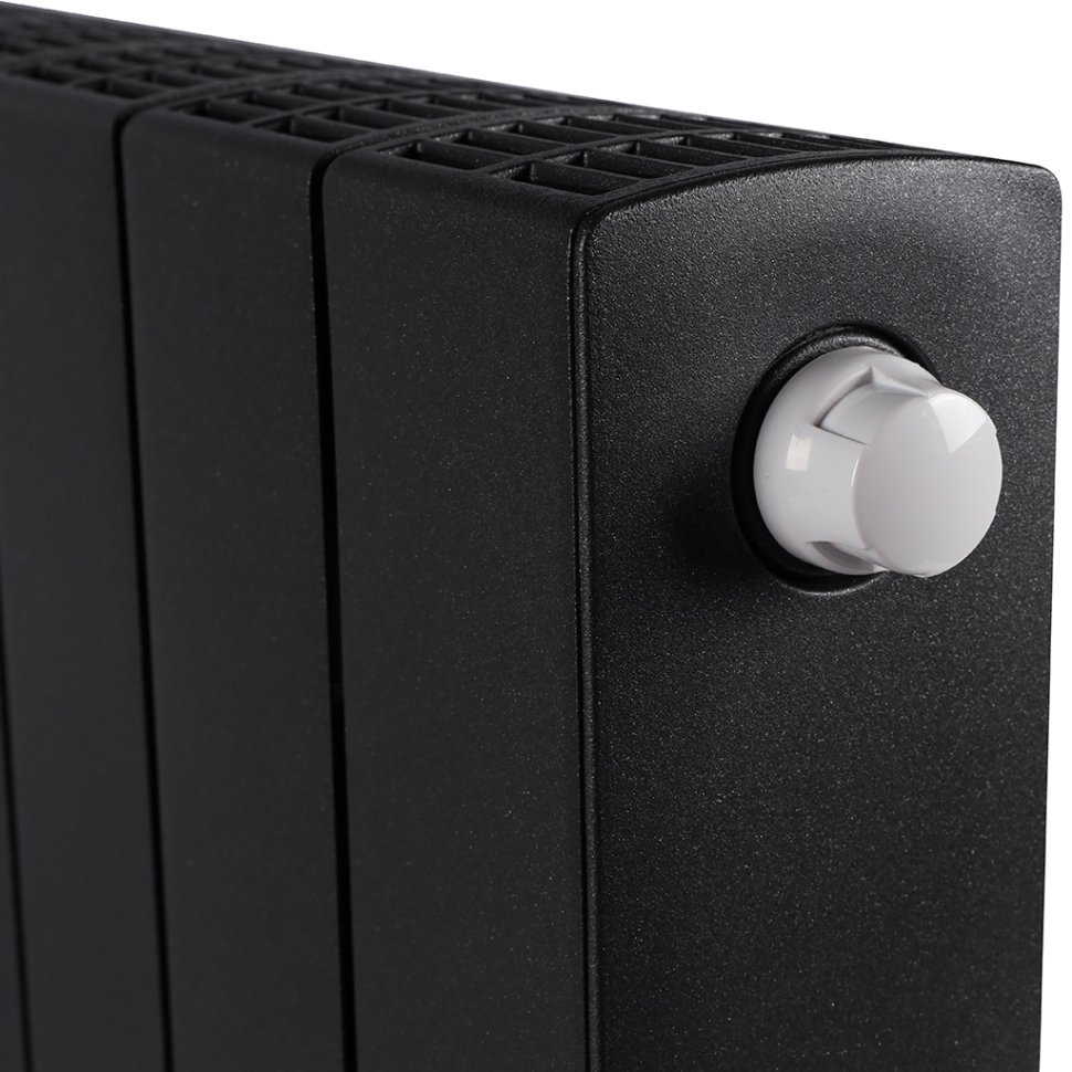 Биметаллический радиатор отопления Rifar Supremo Ventil SVR 350 12 секций нижнее правое подключение антрацит в ДНР