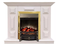 Каминокомплект Хорошие Камины Юпитер с очагом RealFlame Fobos Lux BR S белый в ДНР