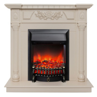 Электрокамин RealFlame Dacota WT белый дуб с очагом Fobos Lux Black Электрокамин RealFlame Dacota WT белый дуб с очагом Fobos Lux Black