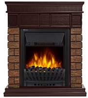Каминокомплект Firelight Bricks Wood Classic с очагом Electrolux EFP/P-1020LS камень коричневый/шпон темный дуб в ДНР