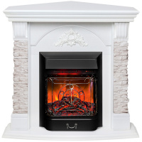 Электрокамин RealFlame Athena Corner GR белый с очагом Majestic Lux Black RC Электрокамин RealFlame Athena Corner GR белый с очагом Majestic Lux Black RC