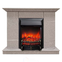 Каминокомплект Хорошие Камины Марс с очагом RealFlame Fobos Lux Black мрамор в ДНР