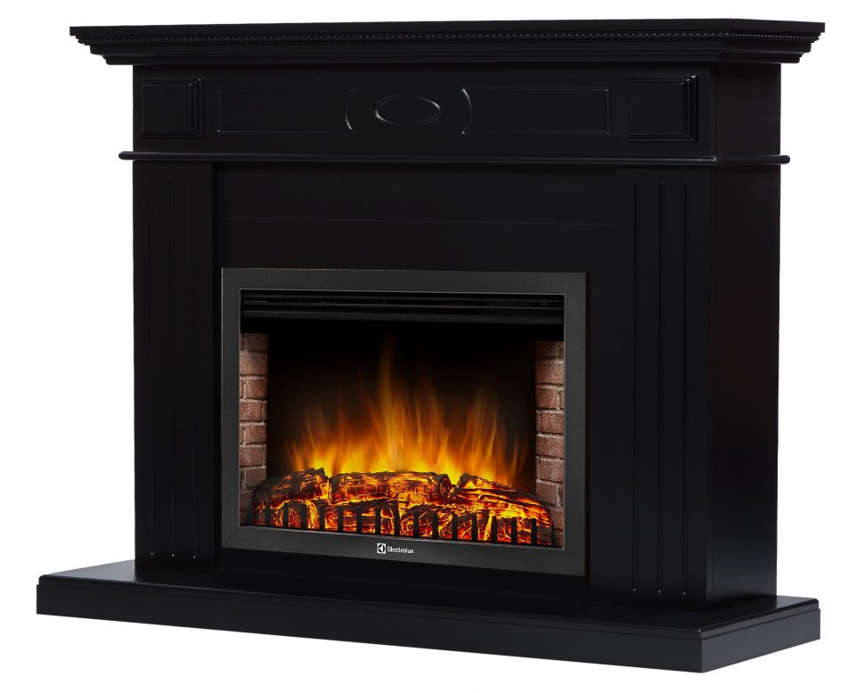 Каминокомплект Firelight Bianco 30 с очагом Electrolux EFP/P-3020LS черная эмаль в ДНР