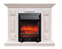 Каминокомплект Хорошие Камины Юпитер с очагом RealFlame Fobos Lux Black белый в ДНР
