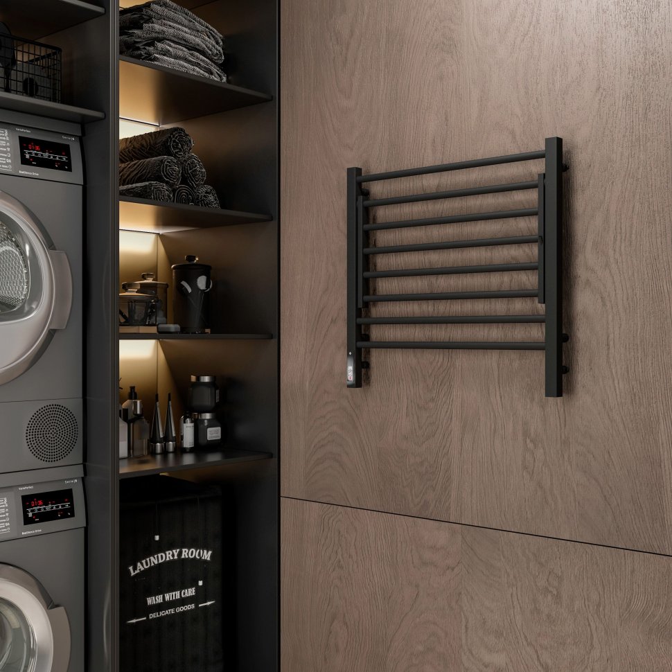 Электрический полотенцесушитель Terminus Горизонт П8 600х600 КС sensor quick touch (черный муар) в ДНР