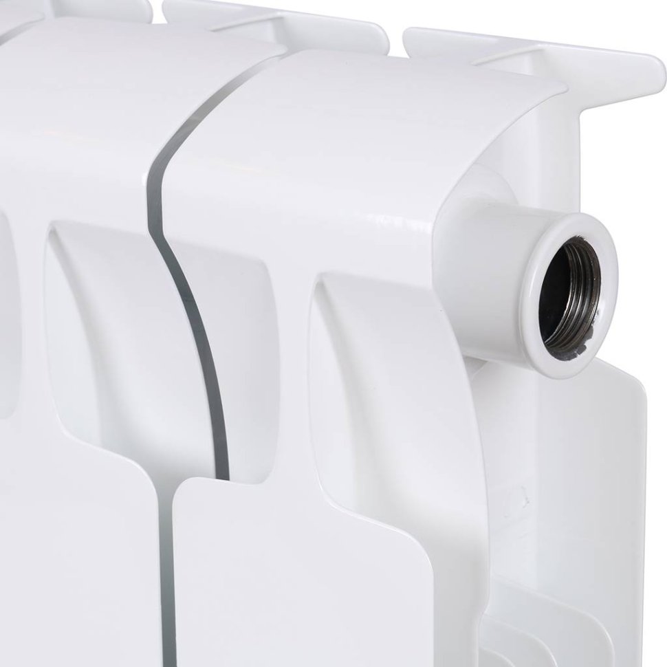 Биметаллический радиатор отопления Rifar Monolit 350 боковое подключение 8 секций белый RAL 9016 в ДНР