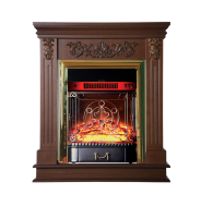Каминокомплект Interflame Берта Люкс с очагом Majestic FX M Brass дуб в ДНР
