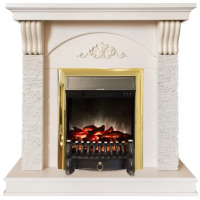 Каминокомплект RealFlame Corfino WT с очагом Fobos Lux Brass S в ДНР
