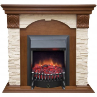 Каминокомплект RealFlame Dublin LUX  STD/EUG AO с очагом Fobos s Lux Black/Brass в ДНР