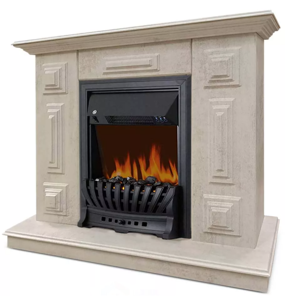 Каминокомплект Хорошие Камины Юпитер с очагом Royal Flame Aspen Black цемент в ДНР