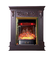 Каминокомплект Interflame Берта Люкс с очагом Majestic FX M Brass темный дуб в ДНР
