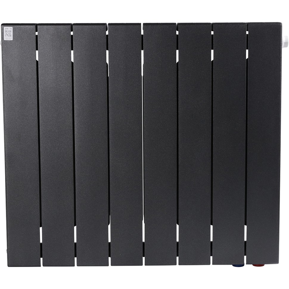 Биметаллический радиатор отопления Rifar Supremo Ventil SVR 500 8 секций нижнее правое подключение антрацит в ДНР