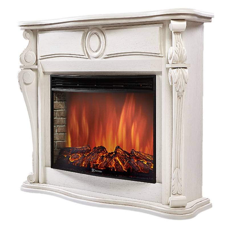 Каминокомплект Firelight Ovatio 30 с очагом Electrolux EFP/P-3020LS шпон белёный дуб в ДНР