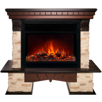 Электрокамин RealFlame Rockland AO античный дуб с очагом Moonblaze Black Электрокамин RealFlame Rockland AO античный дуб с очагом Moonblaze Black