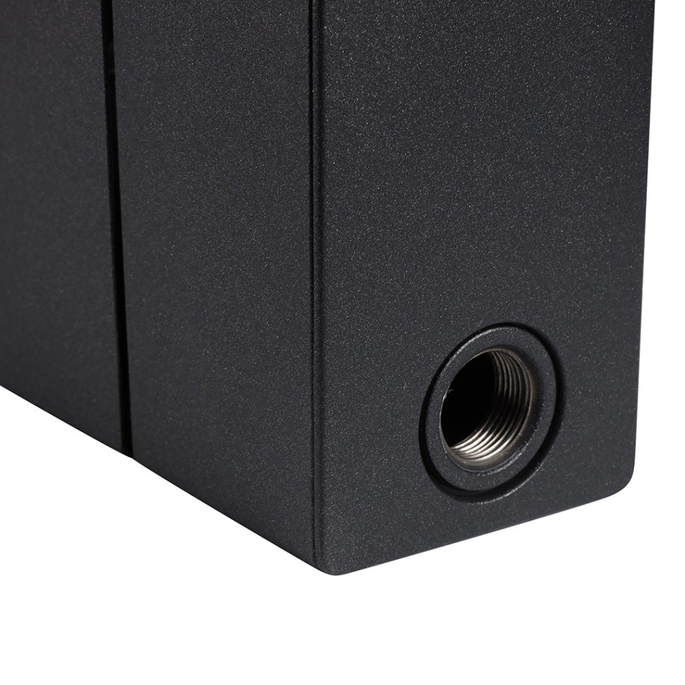 Биметаллический радиатор отопления Rifar Supremo 500 боковое подключение 14 секций антрацит в ДНР