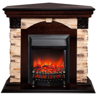 Электрокамин RealFlame Dublin Corner Rock AO античный дуб с очагом Fobos Lux Black Электрокамин RealFlame Dublin Corner Rock AO античный дуб с очагом Fobos Lux Black