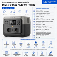 Портативная электростанция EcoFlow RIVER 2 Max в ДНР