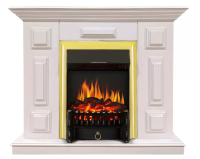 Каминокомплект Хорошие Камины Юпитер с очагом Royal Flame Fobos FX Brass белый в ДНР