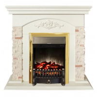 Каминокомплект RealFlame Neapolis WT с очагом Fobos Lux Brass S в ДНР