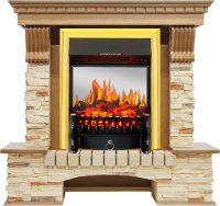 Каминокомплект Royal Flame Pierre Luxe сланец с очагом Fobos FX M Brass в ДНР
