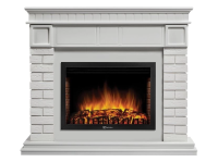 Каминокомплект Firelight Bricks 25 с очагом Electrolux EFP/P-2520LS камень белый/белая эмаль в ДНР