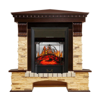 Каминокомплект Royal Flame Pierre Luxe сланец угловой с очагом Majestic FX M Black в ДНР