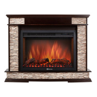 Каминокомплект Firelight Scala 25 с очагом Electrolux EFP/P-2520LS сланец скалистый бурый/шпон тёмный дуб в ДНР