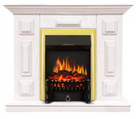 Каминокомплект Хорошие Камины Юпитер с очагом Royal Flame Fobos FX Brass белое дерево в ДНР