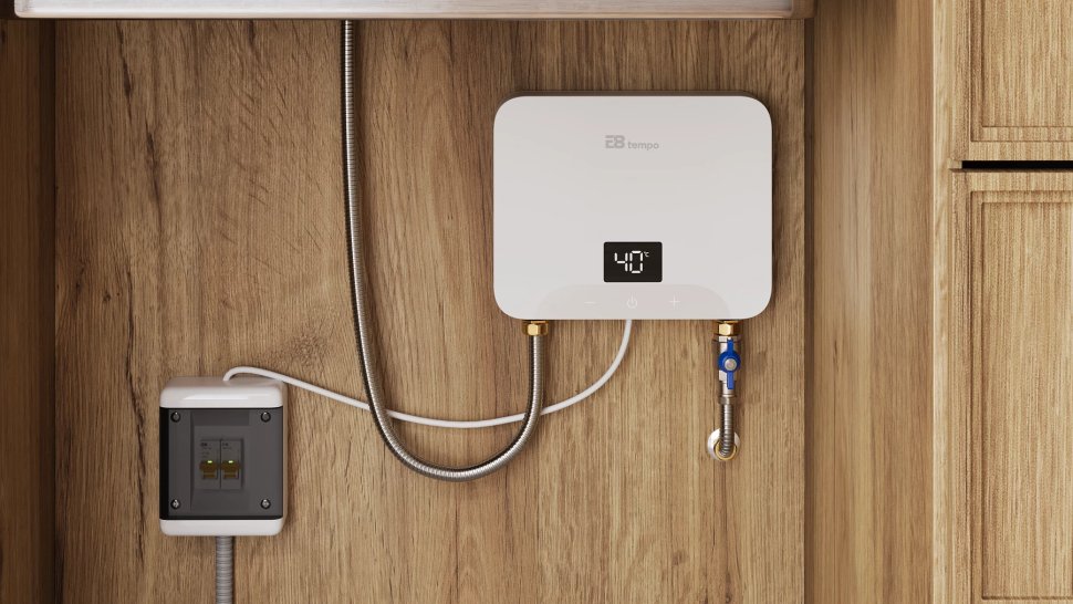 Проточный электрический водонагреватель E8 tempo KLE60 белый пластик в ДНР