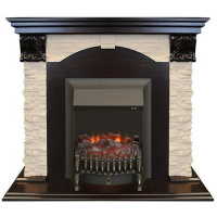 Каминокомплект RealFlame Dublin LUX  STD/EUG DN с очагом Fobos s Lux Black/Brass в ДНР