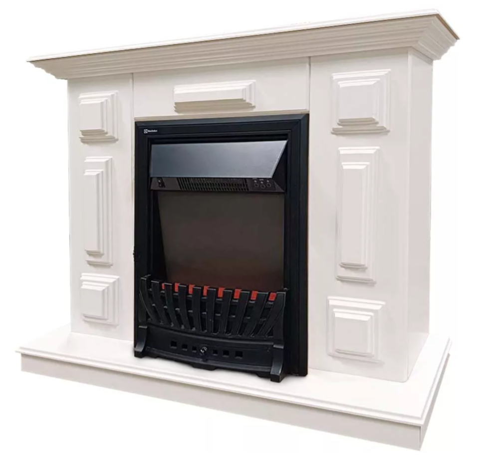 Каминокомплект Хорошие Камины Юпитер с очагом Electrolux Classic EFP/P-1020LS белый в ДНР