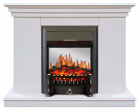 Каминокомплект Хорошие Камины Марс с очагом Royal Flame Fobos FX M Black белый в ДНР