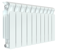 Биметаллический радиатор отопления Rifar Monolit 300 10 секций боковое подключение белый RAL 9016 в ДНР