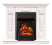Каминокомплект Хорошие Камины Юпитер с очагом Royal Flame Majestic FX Black белое дерево в ДНР